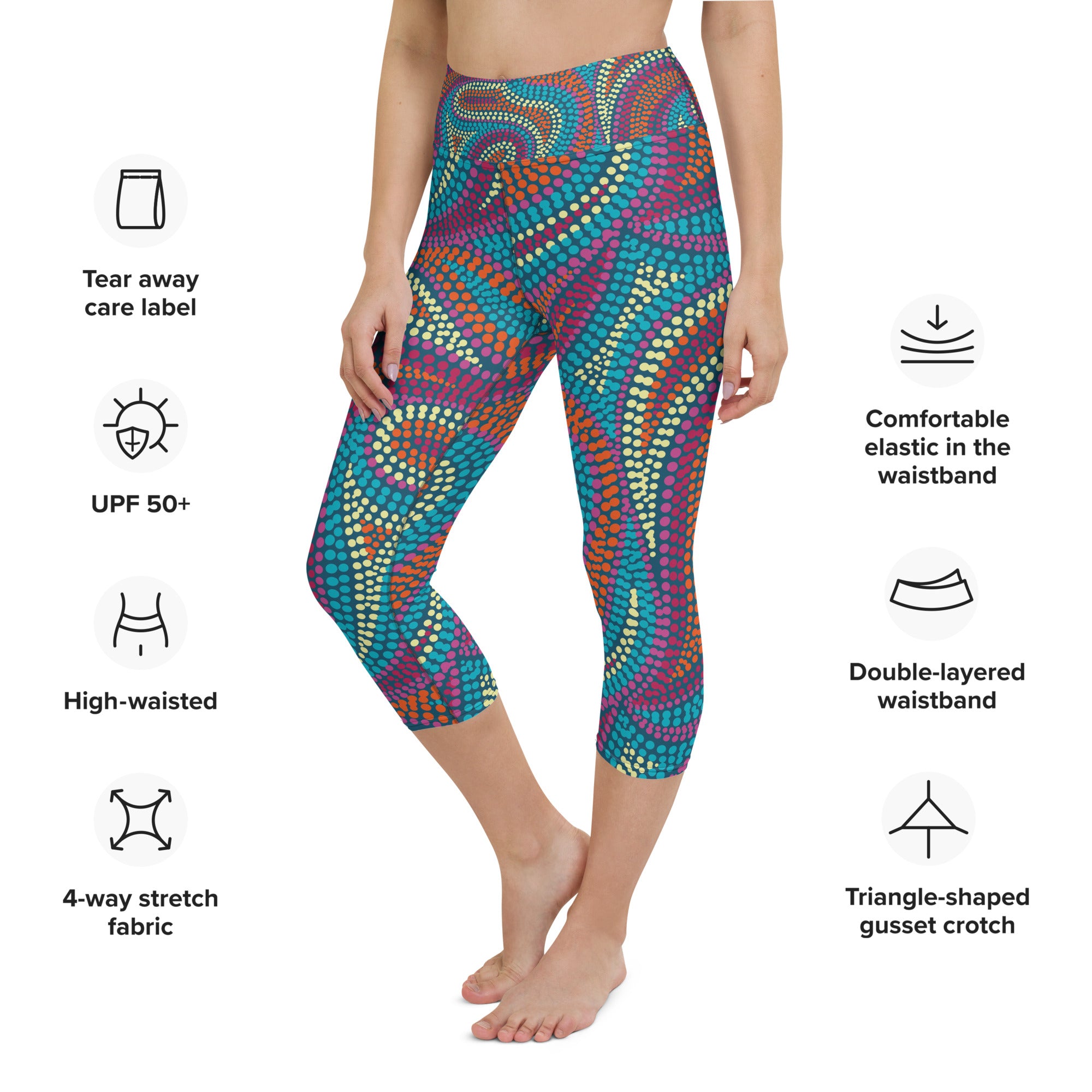Paisley Paradise Yoga Capri Leggings